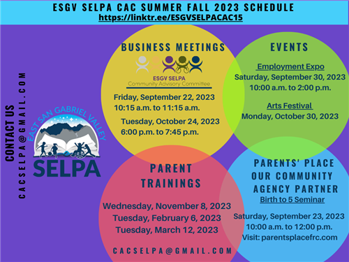 CAC Calendar of Events